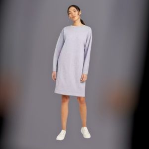 3/$12 Minimalist Lilac Gray Textured Sweatshirt Dress